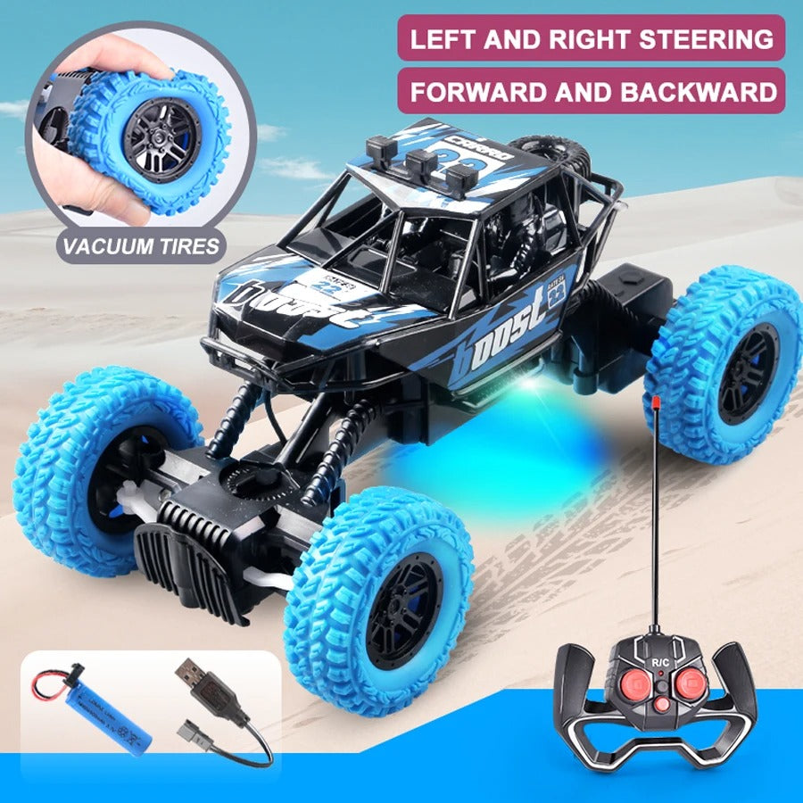 Remote control car with colorful flashing lights