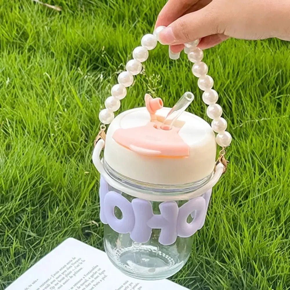 Drinking Water Bottle Portable Straw Sports Cup